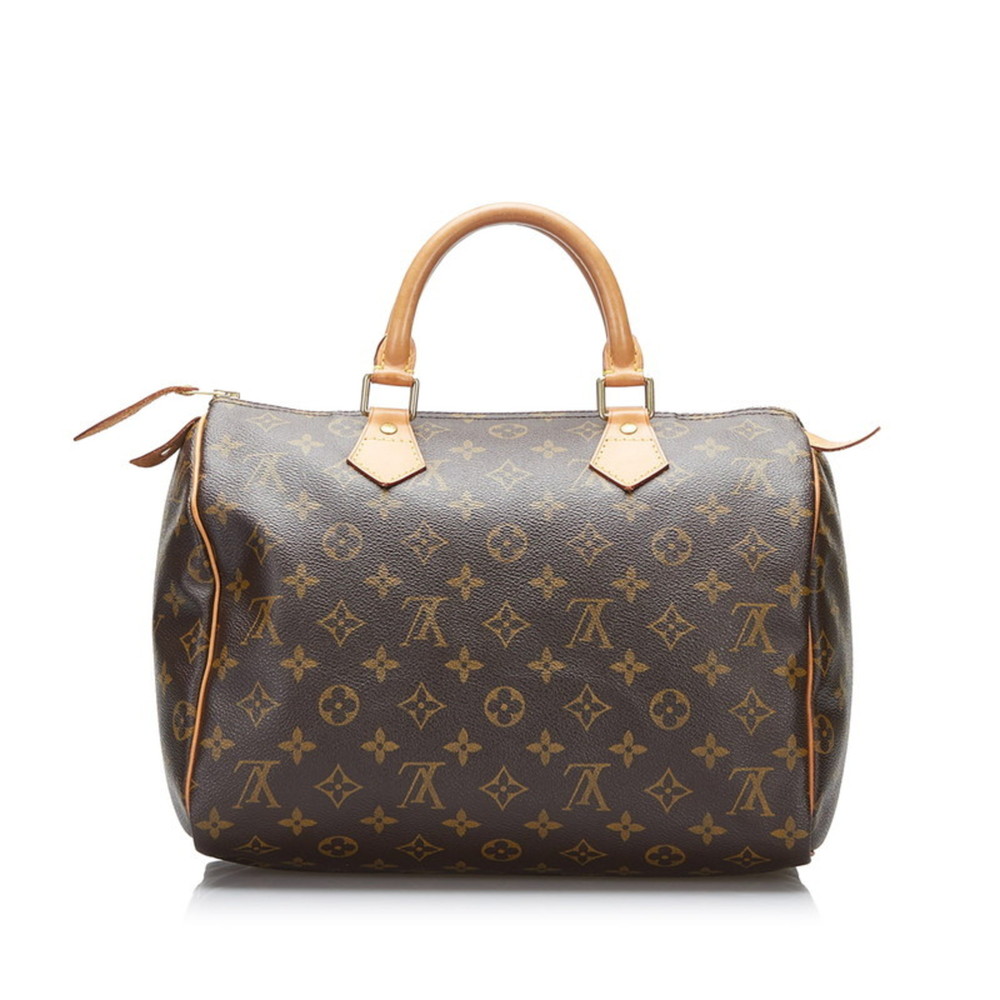 Louis Vuitton Monogram Speedy 30 Handbag Boston M41526 Brown PVC Leather Ladi... - Picture 3 of 11
